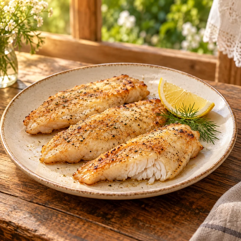 Рыба минтай/пангасиус — блюдо Вкусного Дома